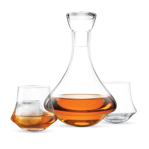 Revolve Decanter Set with 2 Revolve DOF Glasses