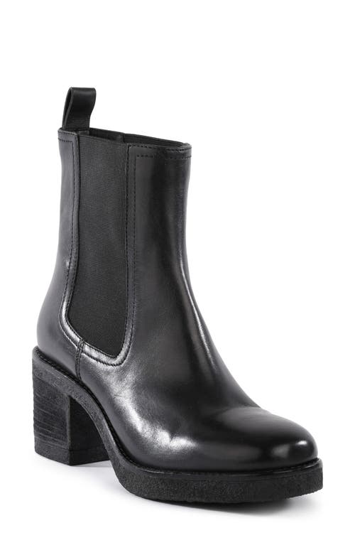 Seychelles Hustle Platform Chelsea Boot in Black Leather 