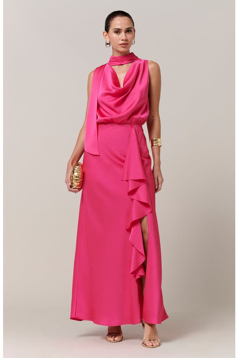 Kendall Midi Dress, Alternate, color, Hot Pink