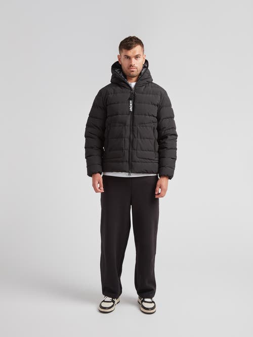 Jack1t R4d Tramline Hooded Puffer Jacket In Black