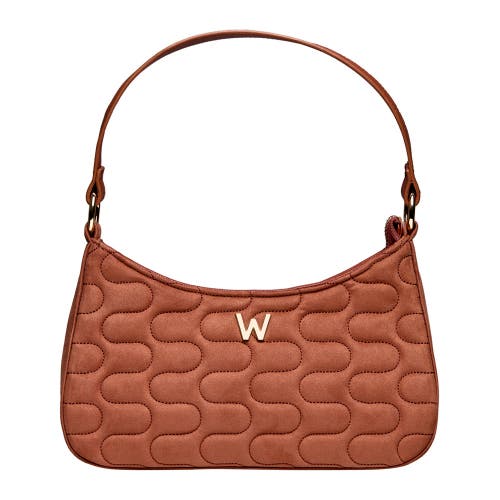 Wolf Mimi Swirl Shoulder Bag With Scarf In Nutshell Brown