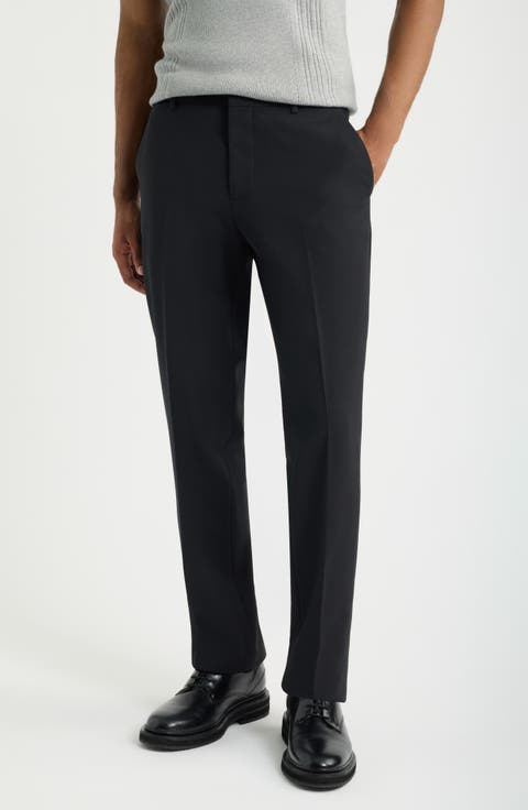 Skinny Fit Pleated Suit Pants
