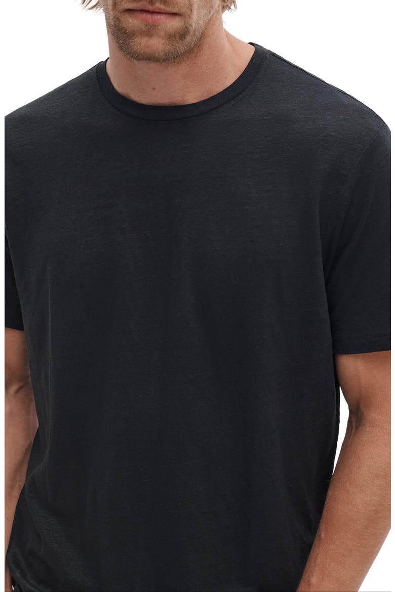 Classic Linen T-Shirt, Alternate, color, BLACK