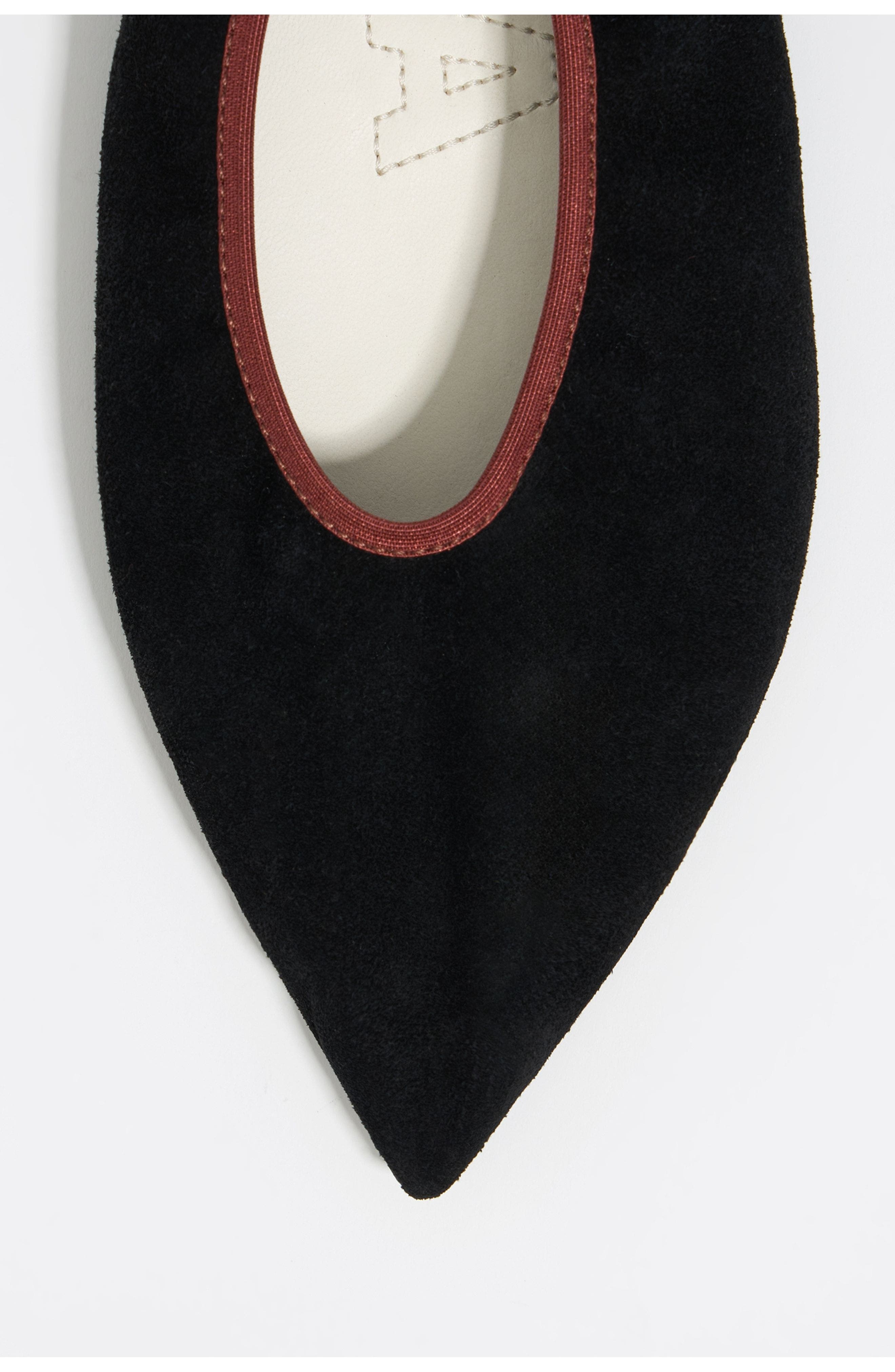 Bimba y Lola Pointed Toe Ballerina, Alternate, color, Black