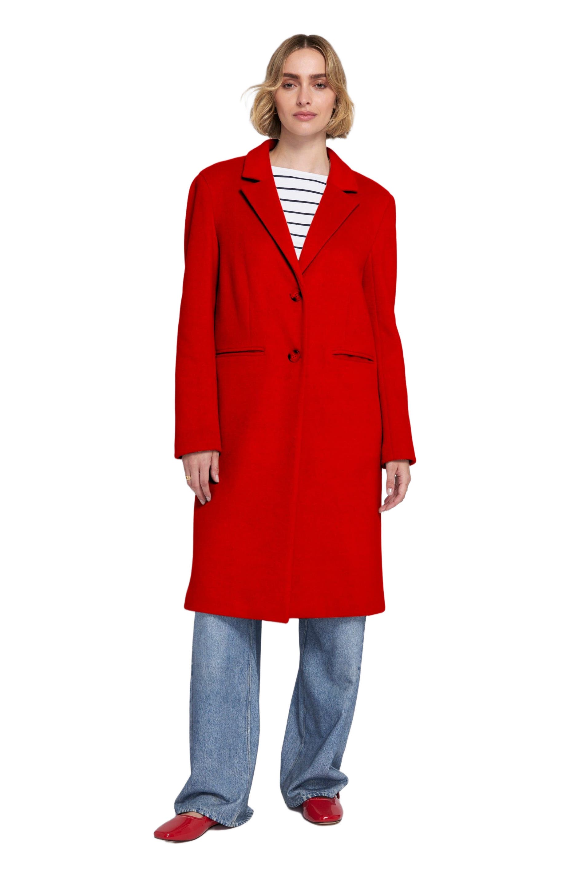 Melton Coat With Printed Lining Trench - image 3
