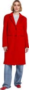ELLE Collection Melton Coat With Printed Lining Trench