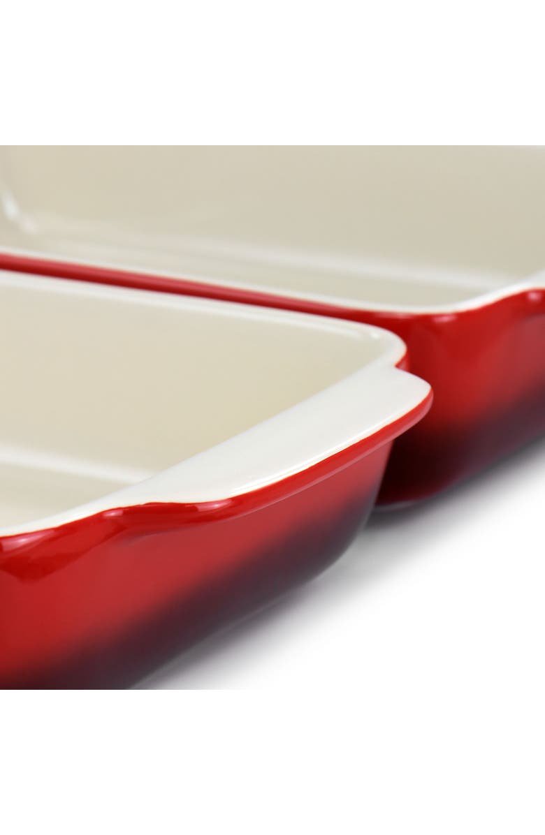 Crock-pot 2 Piece Stoneware Bake Pans, Alternate, color, Red