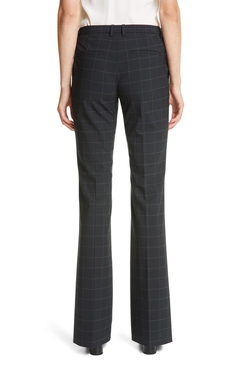 Theory Demitria 4 Windowpane Check Flare Leg Pants, Alternate, color,