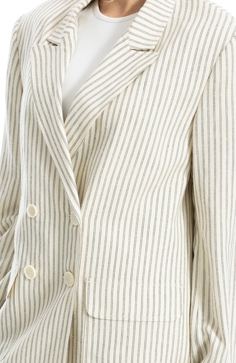 Ticking Stripe Oversize Blazer