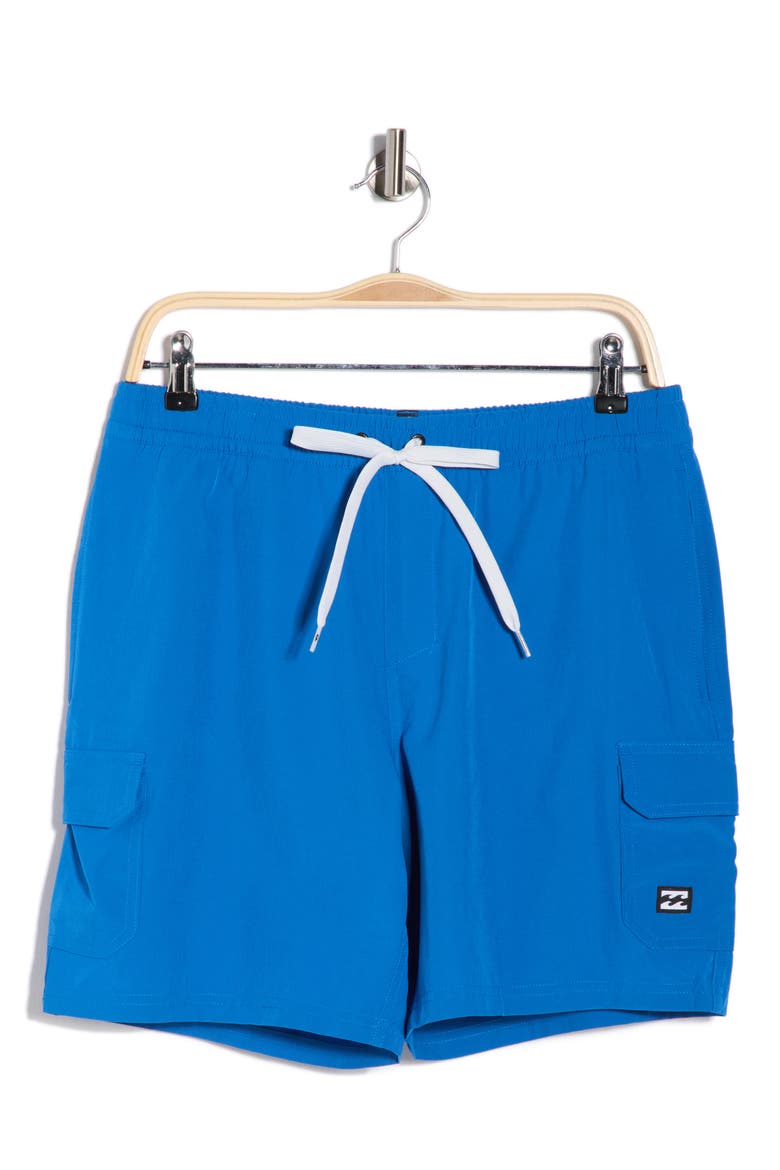 Cargo Volley Swim Shorts, Alternate, color, BALEINE BLUE