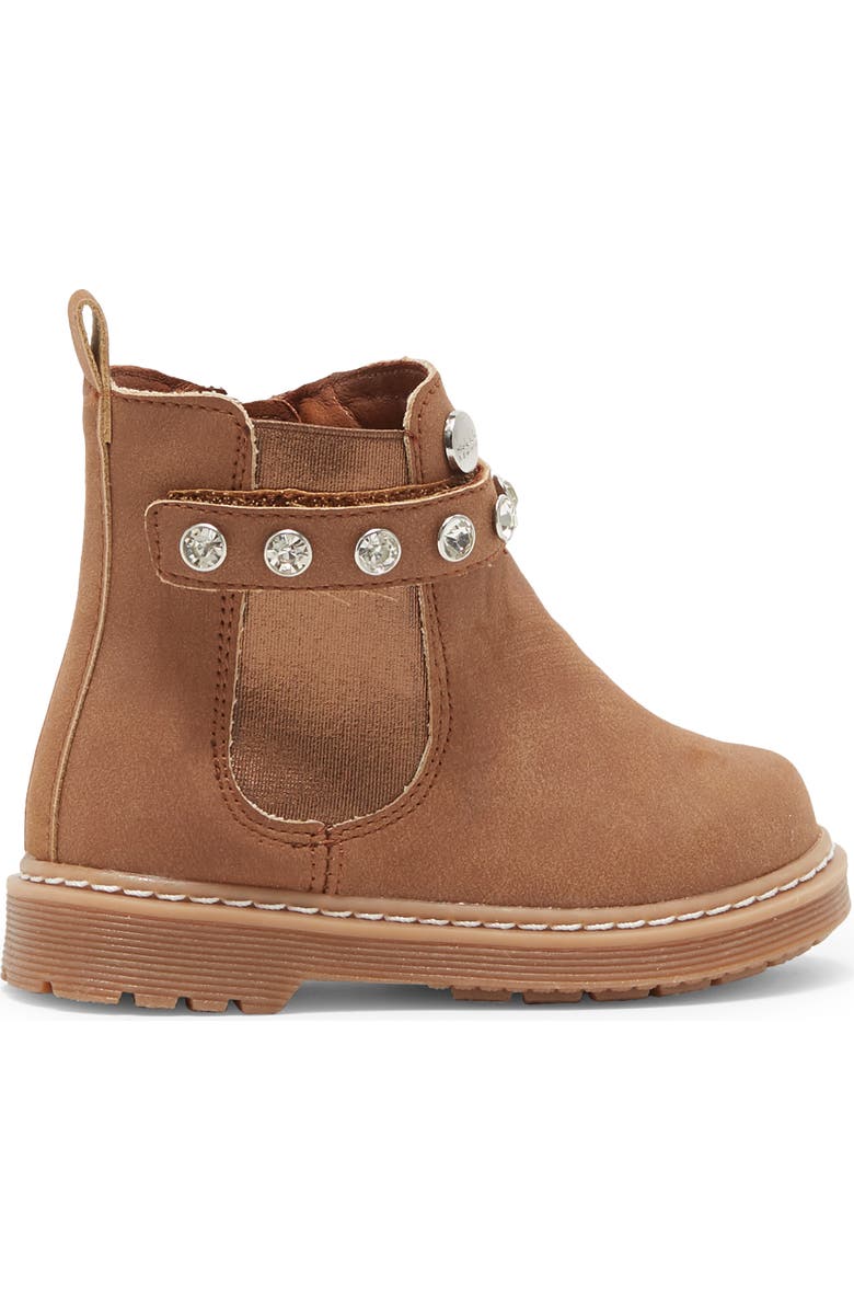 Nicole Miller Kids' Rhinestone Strap Bootie, Alternate, color,