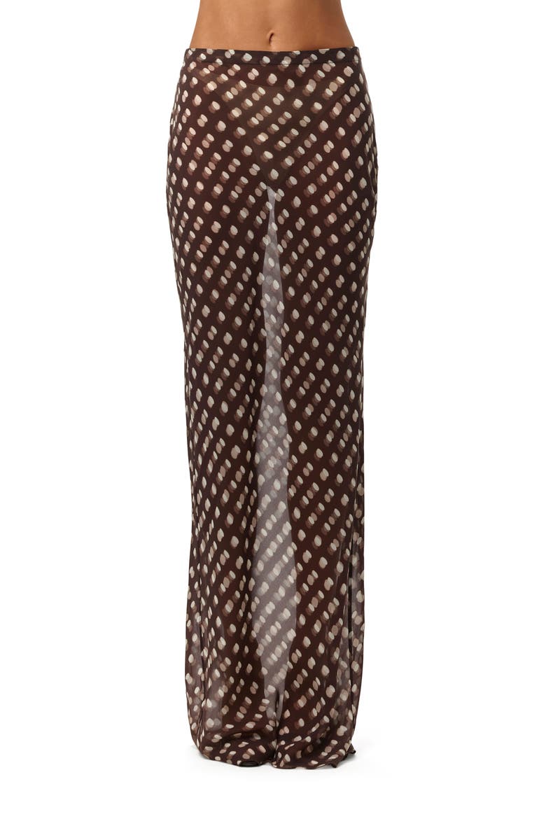 Polka Dot Illusion Chiffon Maxi Skirt, Main, color, POLKA DOT ILLUSION