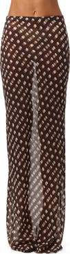 Naked Wardrobe Polka Dot Illusion Chiffon Maxi Skirt