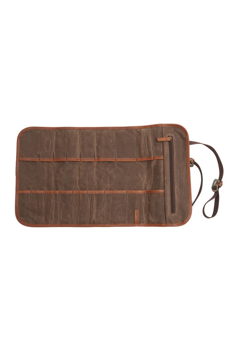 Ramsey Waxed Canvas Tool Roll, Alternate, color, Olive