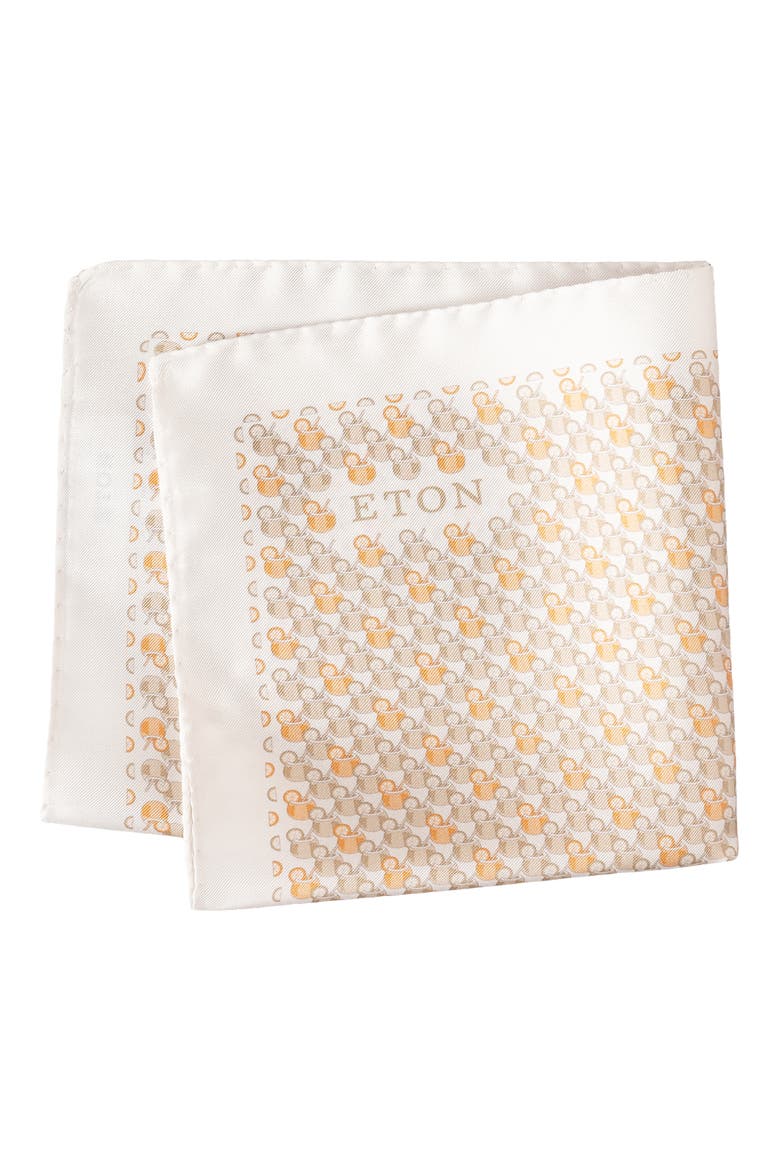 Orange Cocktail Silk Twill Pocket Square, Main, color, MEDIUM ORANGE