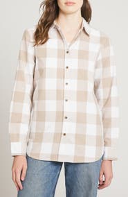 Lands' End Plaid Flannel Long Sleeve Shirt