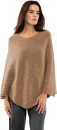 Monticelli Cashmere Pure Cashmere Ribbed Knit Poncho