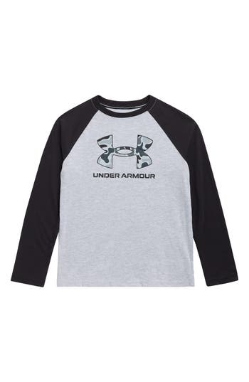 Under Armour Kids' Frogskin Raglan Graphic T-shirt In Gray