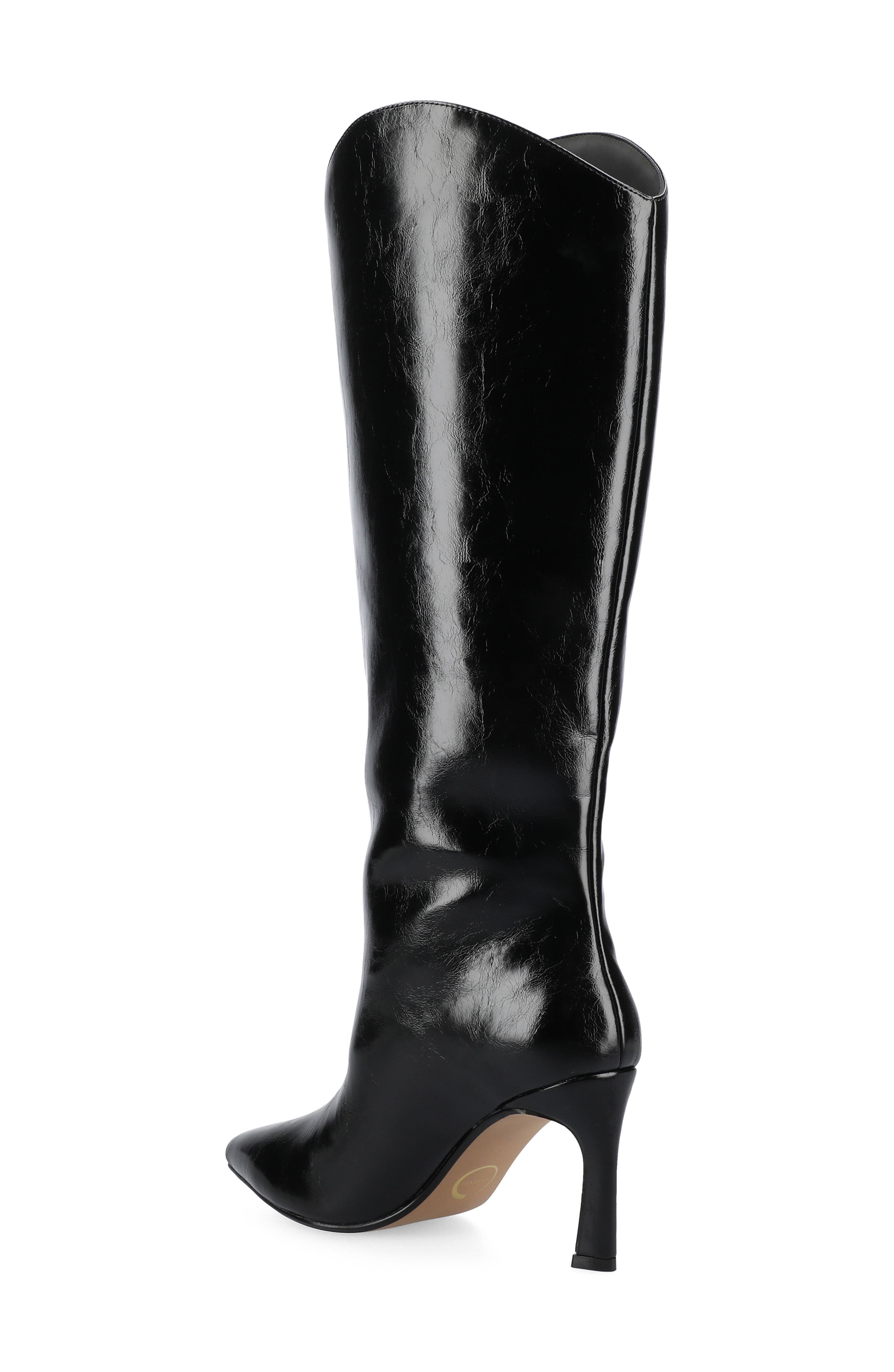 Journee Collection Rehela Boot - Wide Width & Wide Calf, Alternate, color, Black Patent