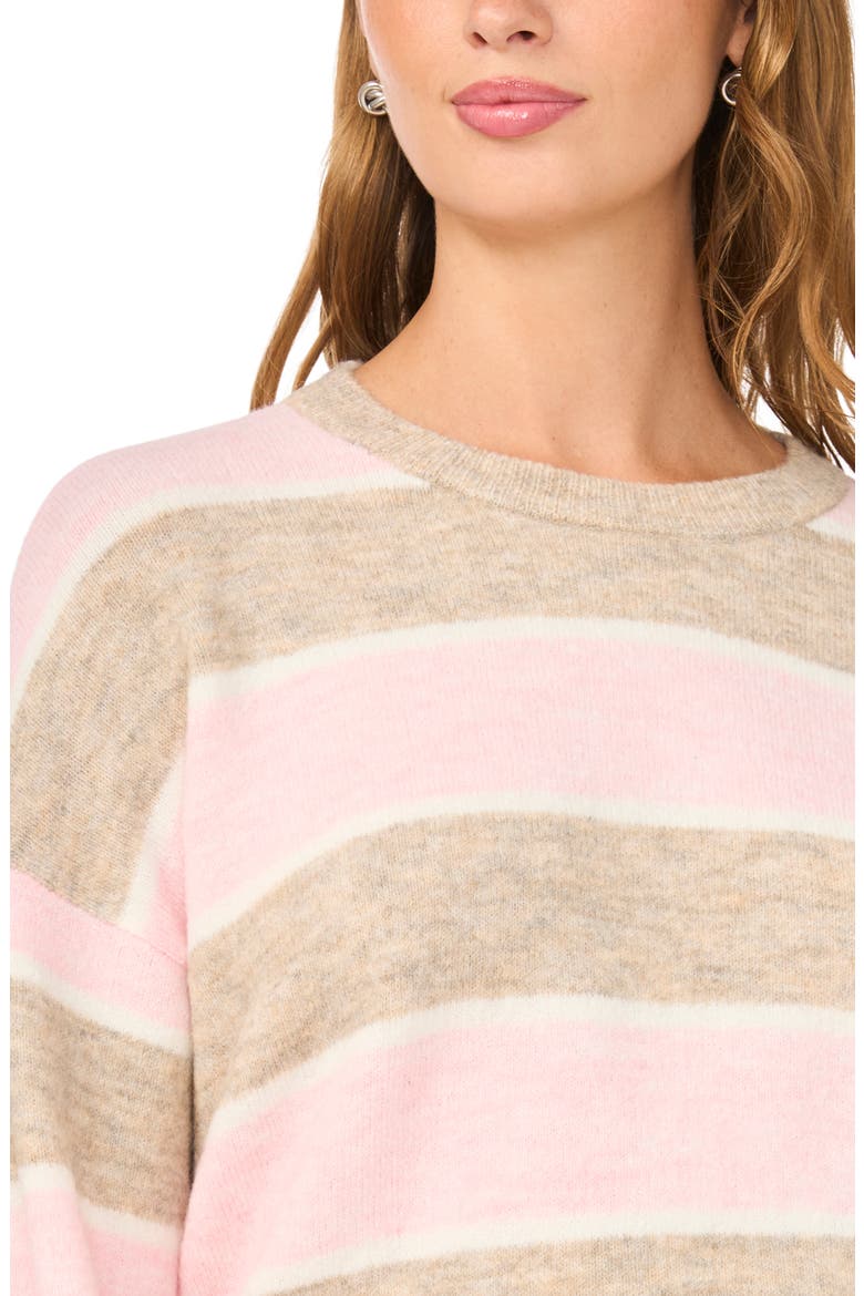 Striped Crewneck Sweater, Alternate, color, MALTED