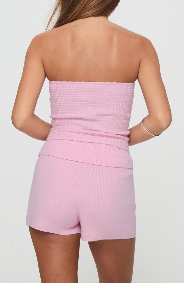 Princess Polly Jhett Foldover Waist Knit Shorts, Alternate, color, Pink