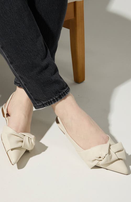 YOSI SAMRA YOSI SAMRA VIOLET HALF D'ORSAY POINTED TOE SLINGBACK FLAT