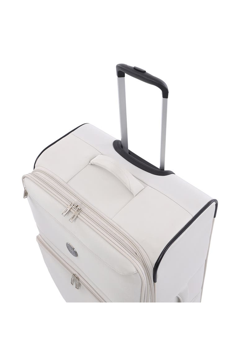 31" Softside Luggage - Extra Large Expandable Spinner Suitcase with 8 Wheels & Front Pockets, Alternate, color, LIGHT GREY