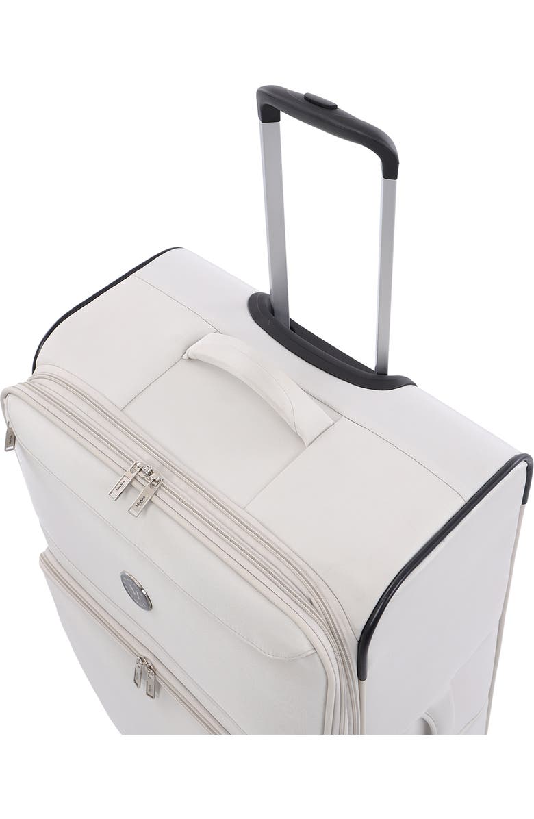MARTHA STEWART 31" Softside Luggage - Extra Large Expandable Spinner Suitcase with 8 Wheels & Front Pockets, Alternate, color, Light Grey