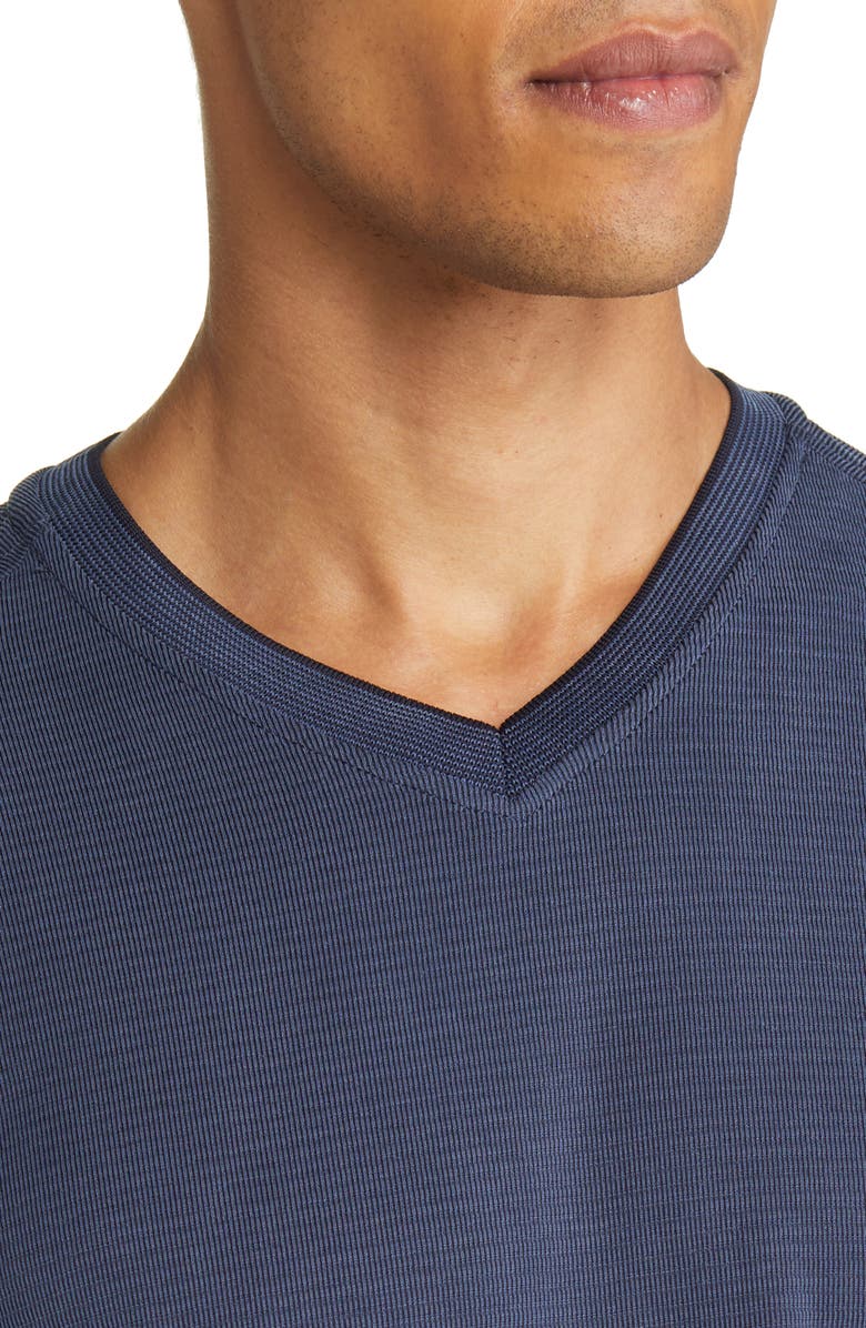 Tommy Bahama Men's Coastal Crest IslandZone<sup>®</sup> V-Neck T-Shirt, Alternate, color, Ocean Deep