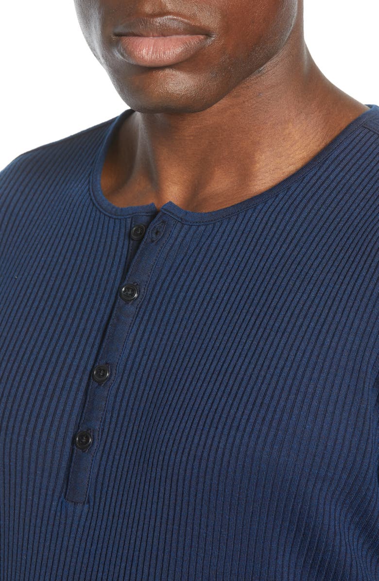 John Varvatos Star USA Slim Fit Ribbed Henley, Alternate, color,