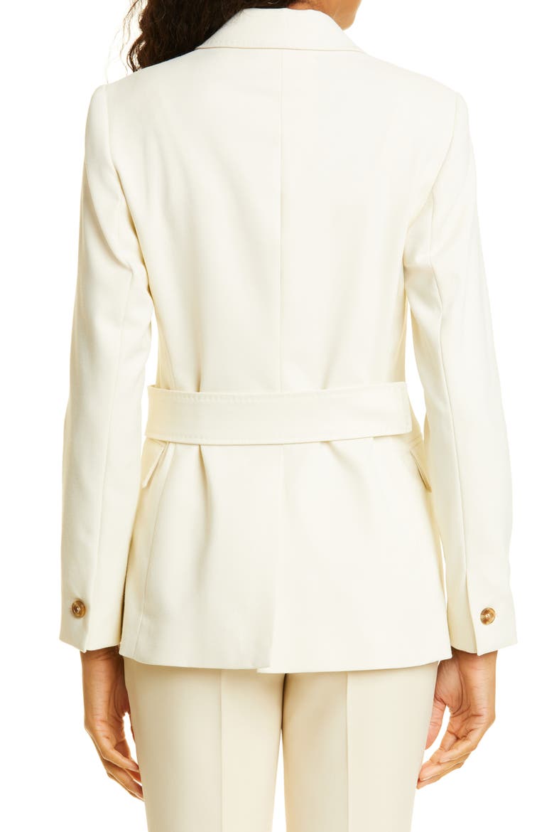 Joanni Peaked Lapel Back Belt Blazer, Alternate, color, IVORY