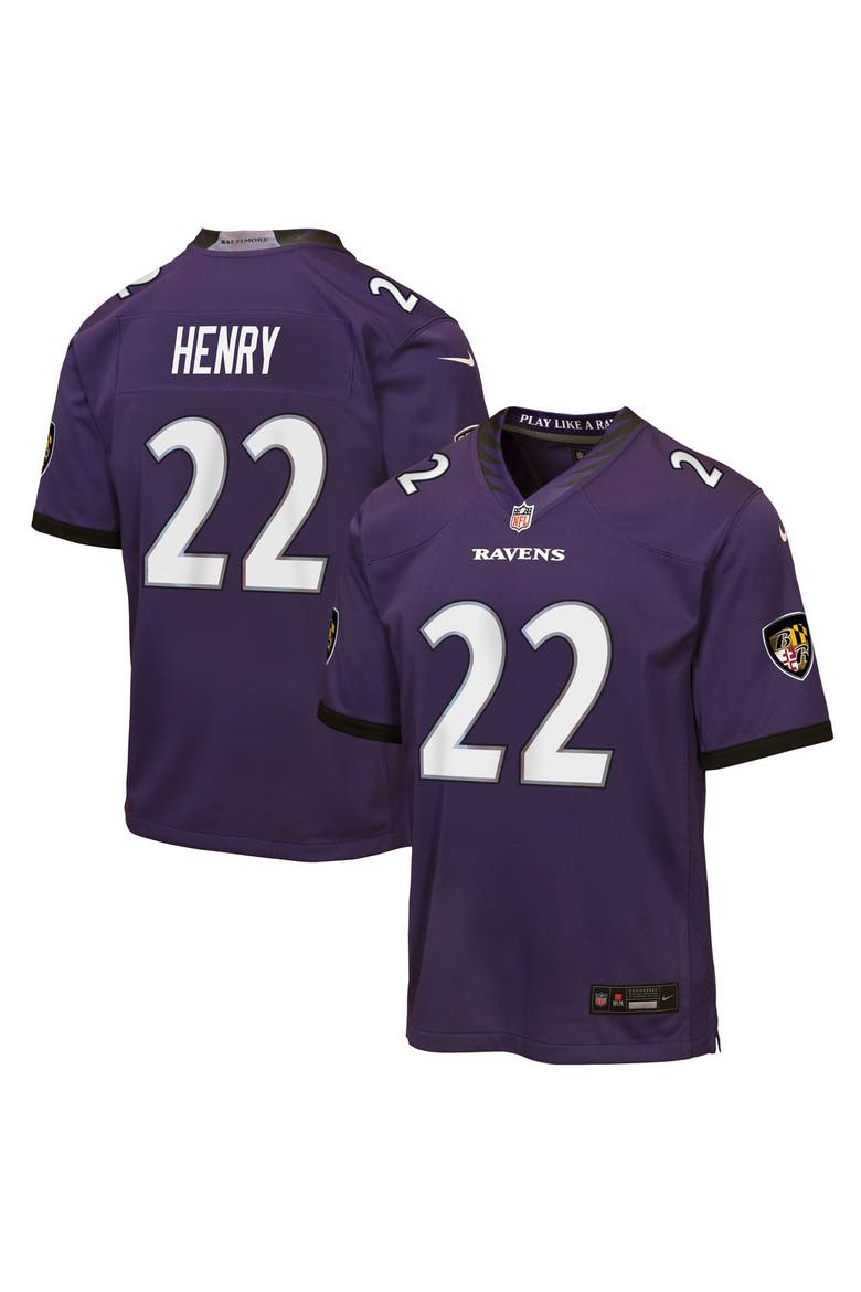 Youth Nike Derrick Henry Purple Baltimore Ravens Game Jersey, Main, color, Purple