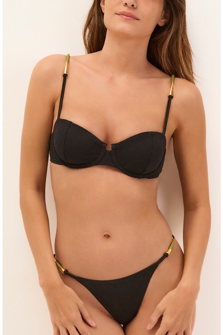 Mabel Nissi Underwire Bikini Top, Alternate, color, BLACK