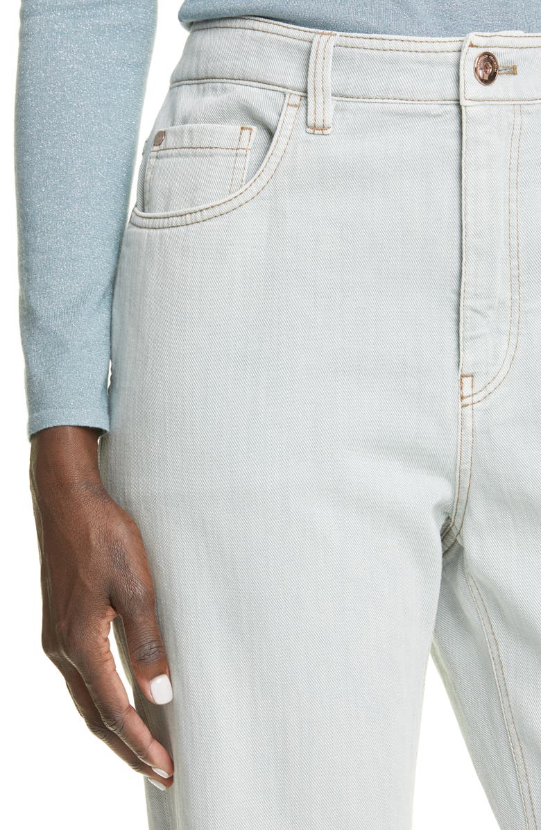 Brunello Cucinelli Loose Fit Cotton Stretch Denim Jeans, Alternate, color,