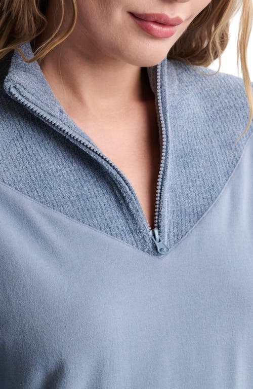 Barefoot Dreams Cozychic® Ultra Lite® Rib Quarter Zip In Blue