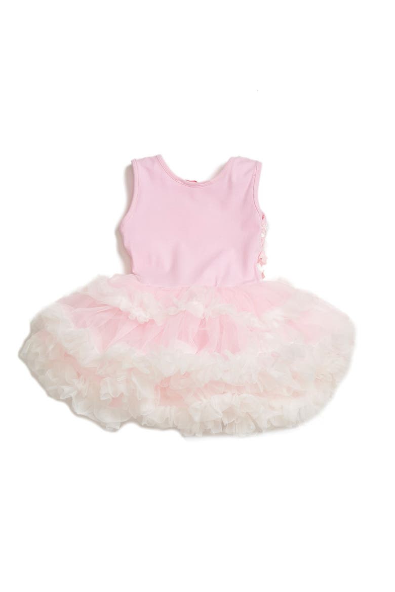Floral Appliqué Pettidress, Alternate, color, PINK