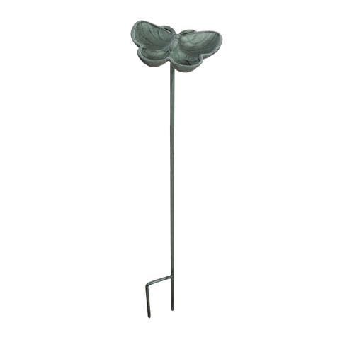 Iron Butterfly Birdfeeder Metallic for Spring Garden Decor