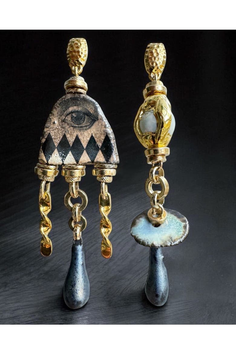 Harlequin Nights Earrings, Alternate, color, Multicolor