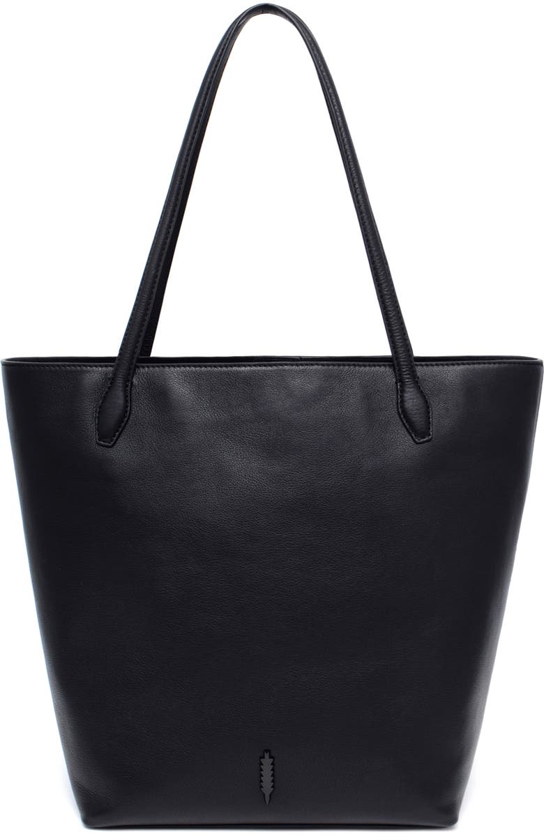 Thacker Large Asher Leather Tote, Main, color, Black