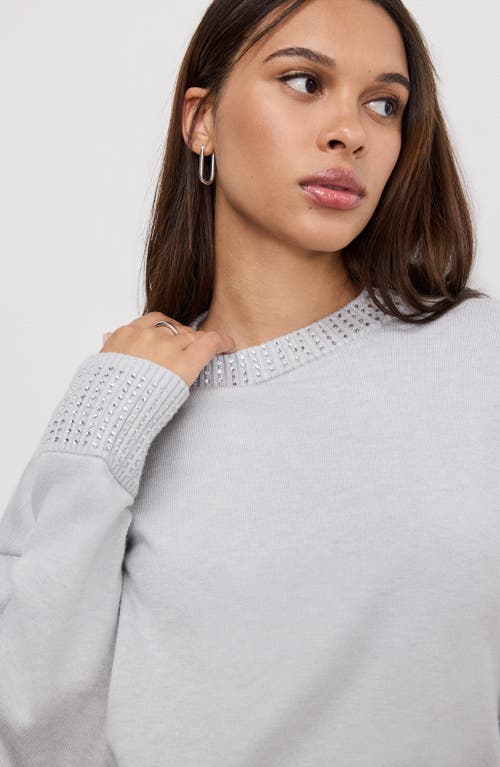 GOOD AMERICAN GOOD AMERICAN CRYSTAL CREWNECK SWEATER
