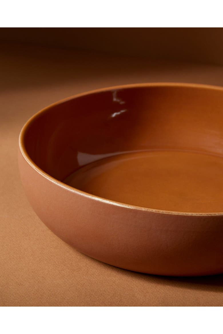 Stoneware Shallow Serving Bowl | EWA 60 oz, Alternate, color, Terracotta