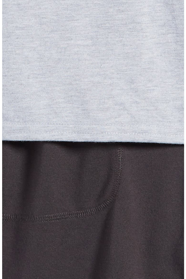 Kids' Short Pajamas, Alternate, color, GREY CHARCOAL HEATHER- GREY