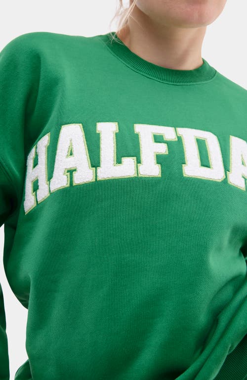 Halfdays Cotton Graphic Sweatshirt In Verdant