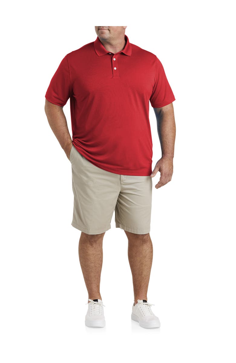 B+T Essentials Big & Tall Solid Golf Polo Shirt, Alternate, color, Red