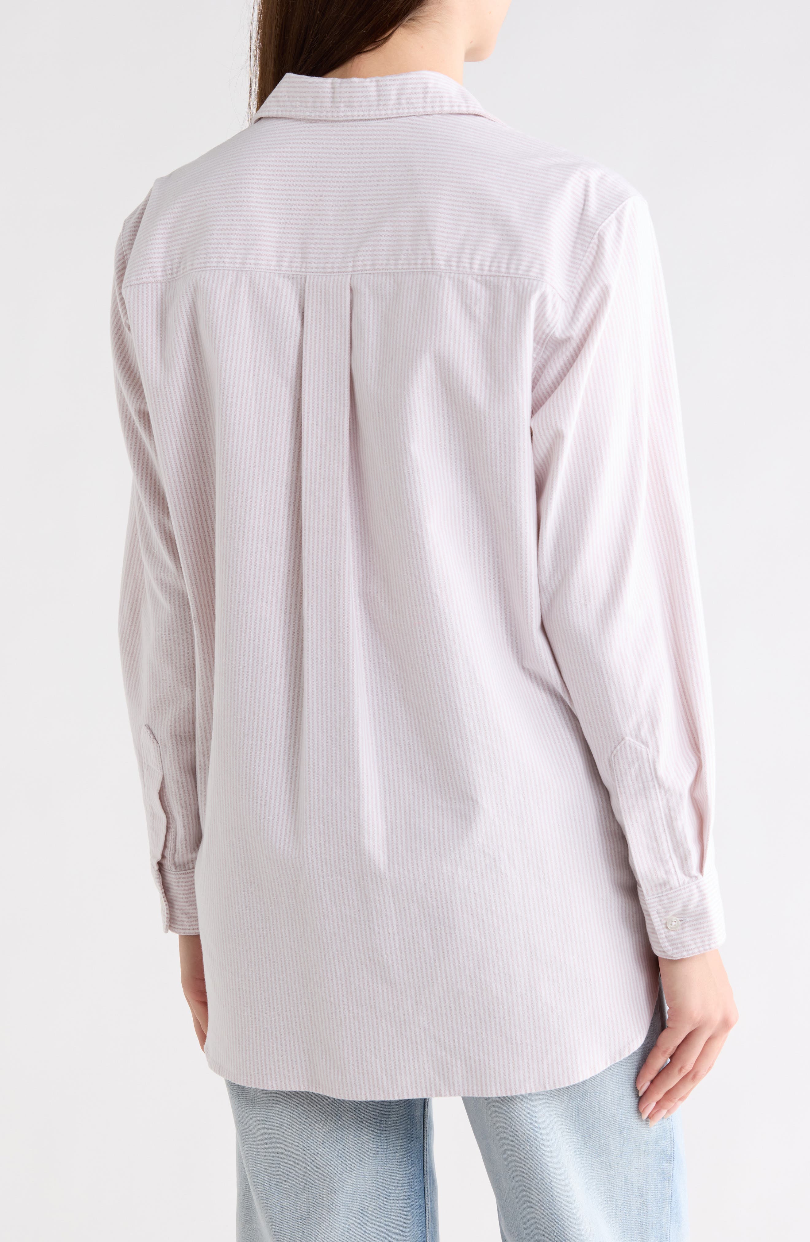 Stripe Cotton Button-Up Shirt - image 2