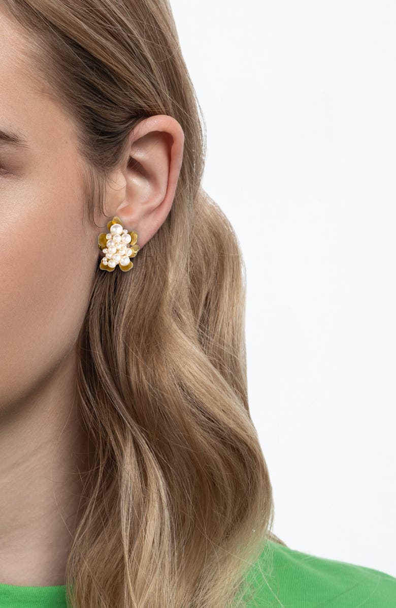 Deepa Gurnani Nea Imitation Pearl Drop Earrings, Alternate, color, 