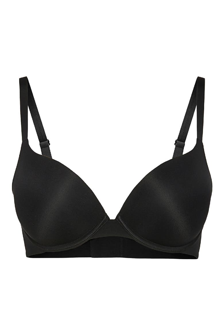 Pure 3W Underwire Push-Up Bra, Alternate, color, BLACK