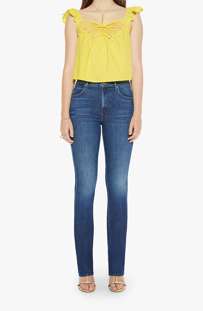 MOTHER The Butterfly Cotton Tank, Alternate, color, Wing It