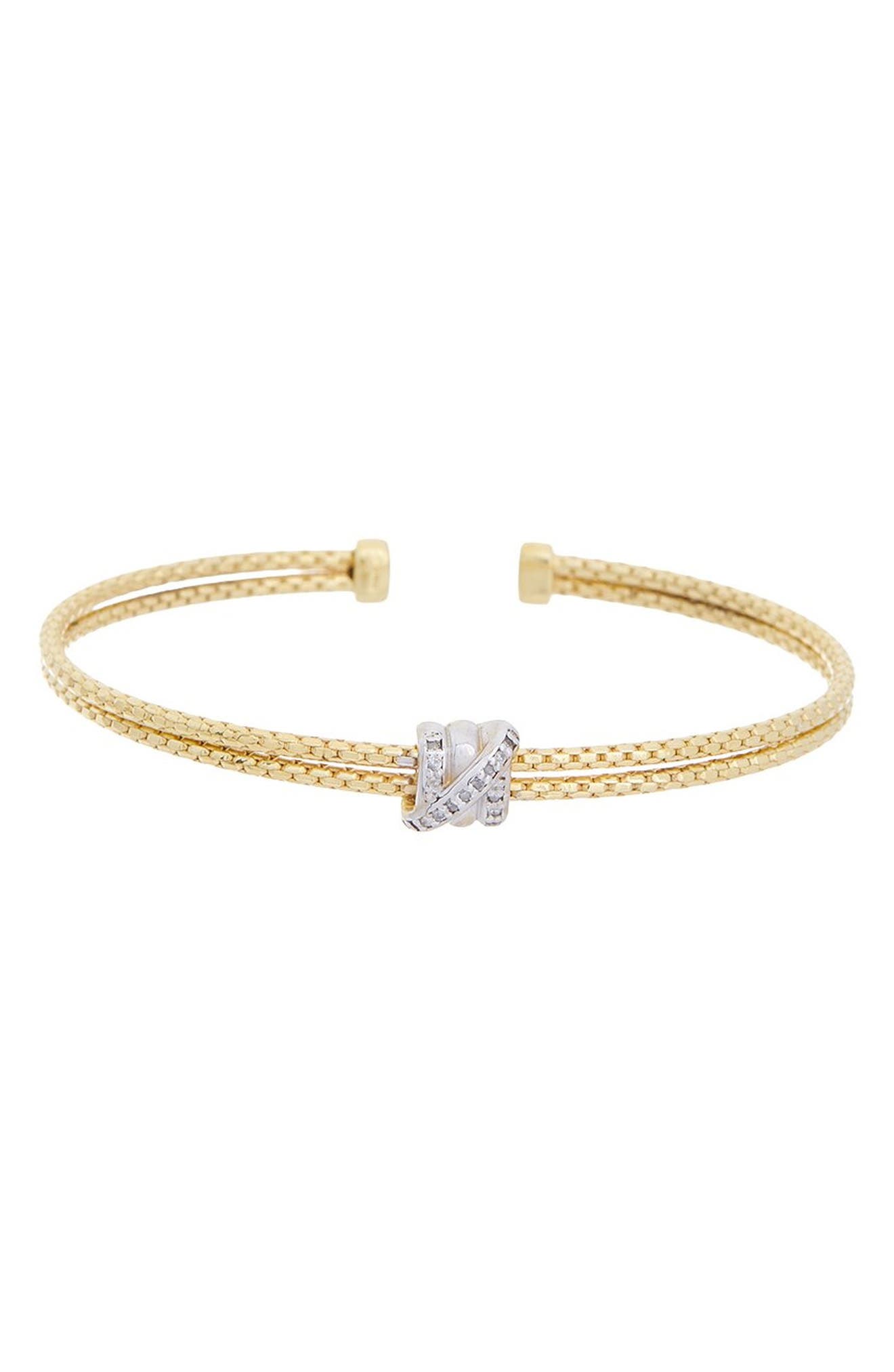 Diamond Woven Cuff Bangle