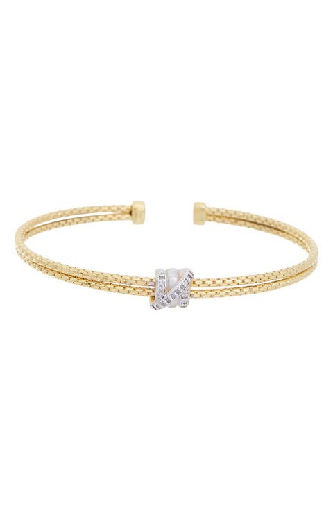 Diamond Woven Cuff Bangle